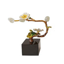 Golden tree plum blossom porcelain sculpture living room decor