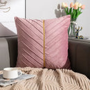 Golden velvet patchwork cushion cover set of 6 for living room