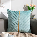 Golden velvet patchwork cushion cover set of 6 for living room