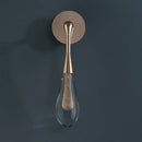 Golden water droplets crystal wall lights bedroom sconce