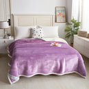 Golden & white double-layer velvet sofa blanket bedroom throw