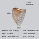 Golden wire mesh bamboo pendant light chandelier dining room
