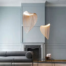 Golden woven nest led pendant chandelier for dining room