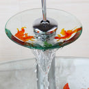 Goldfish glass waterfall faucet chrome bathroom sink mixer tap