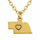Nebraska Heart Necklace | Multiple Colors | Lux by Leslie