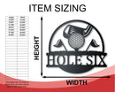 Custom Metal Golf Course Wall Art - Custom Metal Sports Sign - 14 Color Options
