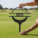 Custom Metal Wall Art - Personalized Golf Name Sign