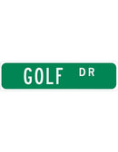Golf Street Sign Metal Sign