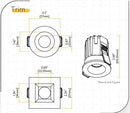 Goodlite Changeable Trim for Aster 1" 5/7/15W Regress Luminaire Selectable CCT