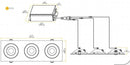 Goodlite Flarion G-01123 3.5" 27W LED 3 Head Rotating Gimbal Selectable CCT