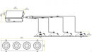 Goodlite Flarion G-01124 3.5" 36W LED 4 Head Rotating Gimbal Selectable CCT