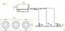 Goodlite Flarion G-01323 4" 36W LED 3 Head Rotating Gimbal Selectable CCT