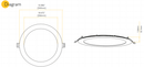 Goodlite G-02320 12" 45W Recessed Wafer Light Selectable CCT