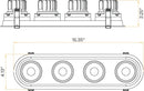Goodlite G-23344 3.5" 52W 4 Head Gimbal Selectable CCT