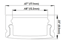 Goodlite G-96321 8FT Shallow Surface Mount LED Tape Channels .48"
