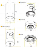 Goodlite Jupiter 3" 20W Cylinder Selectable CCT 120-277V