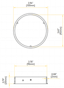 Goodlite Millwork Trims for Aster 3.5" Regress Luminaires Selectable CCT
