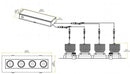 Goodlite Saturn G-99024 4″ 112W 4 Head LED Gimbal Selectable CCT/Wattage