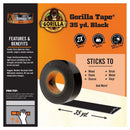 Gorilla 1.88 in. W X 30 yd L Black Duct Tape