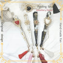 Gothic gold filigree lace fan red white & black party decor