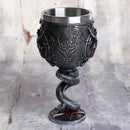 Gothic silver baphomet wine glass stainless steel dining room goblet