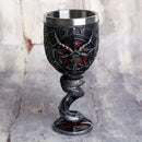 Gothic silver baphomet wine glass stainless steel dining room goblet
