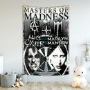 Gothic white & red baphomet poster tapestry bedroom wall decor