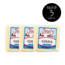 Gouda Cheese Block | Pack of 3 | 8 oz | Jisa's Farmstead Cheese