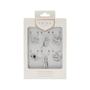 Silver Cat Wine Charms