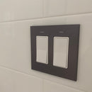 CleanPlate Wall Plate in Designer Grey for Rocker Switches