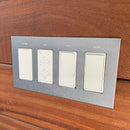 CleanPlate Wall Plate in Designer Grey for Rocker Switches