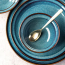 DecorBites™ Beautiful Blue Ceramic Bowl Kiln Dinnerware Dish
