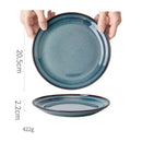 DecorBites™ Beautiful Blue Ceramic Bowl Kiln Dinnerware Dish