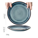 DecorBites™ Beautiful Blue Ceramic Bowl Kiln Dinnerware Dish