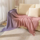 Gradient pineapple grid knit blanket bedroom tasseled throw