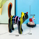 Graffiti cat desk storage statue black & white living room decor