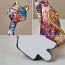 Graffiti cat lovers resin figurines living room decor