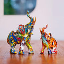 Graffiti elephant resin figurine living room home decor