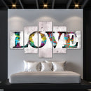 Graffiti Love Canvas - 5 Panel