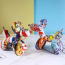 Graffiti multicolored resin balloon dog figurine living room decor