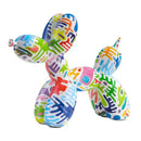 Graffiti multicolored resin balloon dog figurine living room decor