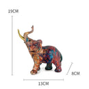 Graffiti resin elephant sculpture living room art figurine