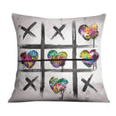 Graffiti Tic Tac Toe Cushion