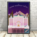Grand budapest hotel minimalist wall art set living room decor