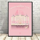 Grand budapest hotel minimalist wall art set living room decor
