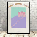 Grand budapest hotel minimalist wall art set living room decor