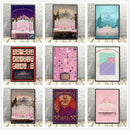 Grand budapest hotel minimalist wall art set living room decor