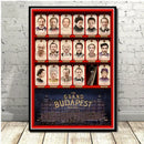 Grand budapest hotel minimalist wall art set living room decor