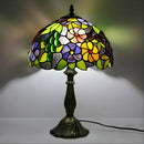 Tiffany-Style Lamp Shade with Grape & Daisy