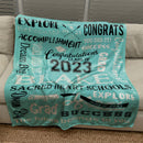 Graduation Blanket, Senior blanket, Collage graduation blanket, High School graduation blanket